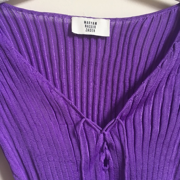 Maryam Nassir Zadeh Semi-Sheer Rib Knit Top - Picture 4 of 8